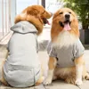 Hundekleidung Fashion Haustier Hoodie mit Tasche Reißverschluss großer Kleidung fester Pullover für mittlere große Hunde Golden Retriever Haustiere Kleidung