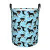 Sac à linge ROTTWEILER BRACE DE CHIEN PAILLE PLACIPE ANIMAUX pliables Animal Toy Hamper Storage Bin For Kids Nursery