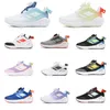 Zapatillas para correr para niños Enfant Athletic Big Girls Sneaker Triple Blanco Blanco Rainbow Rainbow en todo el mundo Trainers deportivos al aire libre Carreras zapatillas