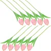 Fiori decorativi 10 pezzi decorazioni floreali artificiale casa finta pianta adorn bouquet familiare pu tulips ramo sposa