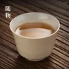 Teaware Sets Grass And Wood Gray Ceramic Cup Household Tea Savoring Jingdezhen Handmade Master Single Suit