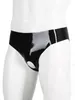 Underpants S-5XL Wet Look PVC Mens Briefs Jockstrap Shiny Faux PU Leather Calzoncillos Open Hole Sexy Slips Trunks Ropa Interior Underwear