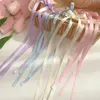 Bow Hairpins Y2K Hairpin Long Ribbon Hair Clips Barrettes 2Pcs/Set Braided Bows Hair Clips Ribbon Tassel Bowknot Hair Clip Korea