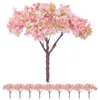 Dekoratif çiçekler 10 adet sahte kiraz çiçeği ağacı romantik çiçek mini süs plastik sanatsal yaratım