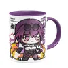 Jogo Honkai Star Rail Kafka Cosplay Cerâmica caneca caneca caneca colher tampa de água potável chá de chá de leite para meninos meninas 240407