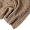 Одеяла Корпание вязания чистое кашемирное одеяло роскошное мягкое вязаное вязаное вязаное перевозка для зимы для зимы