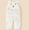 Filtar Cartoon Doudou Fleece Swaddle Filt för född baby sovsäck varma sängkläder föremål tillbehör