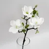 Decorative Flowers Real Touch Big White Magnolia Artificial Flower Christmas Wedding Decoration Party Home Decor Flores Artificiales