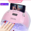 Klänningar High Power 180W Sun X15 Max UV LED Nail Dryer Hine Portable Home Use Professional Lamp för snabb torr gel nagellack