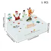 Enveloppe cadeau 5pcs Joyeux Noël Paperboard Candy Box Cartoon Cookie Supplies Vismas NAVIDAD ANNÉE