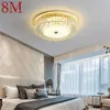 Luci a soffitto 8m Luce a led Fissature di lampada in cristallo di lusso Home per decorazione della sala da pranzo