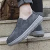 Chaussures décontractées Men d'automne Travail en cuir authentique Male Slip on Soft Flats Sneakers Plateforme British Business Party Robe