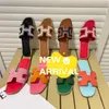 Designer Slippers High version 2024 new summer H slippers available for women to wear flat bottomed lazy casual sandals SND4