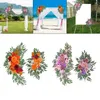 Fleurs décoratives 2x arc arche de mariage artificiel de la ferme de swag floral arche pour la chaise de vacances de la fenêtre fête