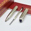 MOM CT R De Series Luxury Ballpoint Pens Green Blue Red Barrel Silver Diagonal Grain Writing Stationery Office Supplies 240325