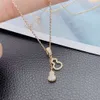 Designer necklaces micro-set diamond gourd pendant necklace cross temperament Exquisite personality Korean tide jewellery gifts