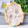 Figurines décoratives Druzy Clear Quartz Chakra Bowl Free Form