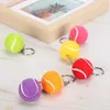 6pcs Mini Keychain Tennis Party Favors Tennis Ball Key Ring Tennis Sac Pendent Sports Keychain 240402