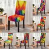 Krzesło Covery kolorowy wzór 3D Cover Kitchen Spandex Pandex odporny na jadalnię domina zdejmowana dekoracje pokoju siedziska