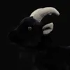 FILME TV PLUSH Toy Toy Original Ranch Animal Series Soft fofo Simulação Black Goat Mountain Like Plush Toys Doll para crianças Presente de Halloween 240407