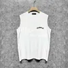 Brand Men tank tops de verão respirável sem mangas letra tanque impresso Tankout algodão tampas de corrida ao ar livre para adolescentes