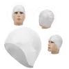 2pcs chapéu de natação branca adultos à prova d'água Alta elástica de silicone Protection Swim Supplies 240403