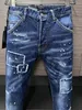 DSQ Phantom Turtle Jeans Men Jeans Mens Mens Designer Luxury Jeans Skinny Ripped Cool Guy Causal Hole Denim Marque de mode Fit Jean Man Washed Pant 6186