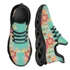 Sapatos casuais Instantarts Gradiente Bohemian Floral Design Kint for Women Platform Sneakers Women's Designer Luxury Sport Brand
