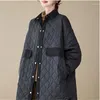 Les trenchs pour femmes vestes matelasses d'hiver automne femme patchwork rétro basse coton manteau femelle vestiges décontractés