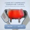 Massager per il corpo completo 6 teste Smart collo e spalla posteriore Massager Caldo Caldo Alleviare la schiena cervicale dolori muscolari rilassamento del massaggio corpo a scialli 240407