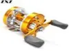 Cały metalowy węgiel odśrodkowy podwójny hamulec 521 Łowoty Casting Baitcasting Spinning Reel Rączka Koło do basu Ryby1725986