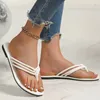 Sandals Sandal's Summer 2024 Chaussures plates pour femmes TH TOPS PERRRES AVEC FLAT TREND BEACH ZAPATOS MUJeres