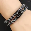 Charm armband mode män bohemia rep armband lockar magentisk braclet äventyr överlevnad braslet pulseras hilo hombre strand surf