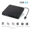 Black blanc portable USB 3.0 Brûleur DVD externe CD / DVD ROM CD RW Player Optical Drive Writer Recorder pour ordinateur portable PC