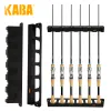 Accessories Kaba Fishing Rod Rack Pole Holders Black Wallmounted Highstrength Abs for Garage Fishing Pole Display Stand Fixed Frame