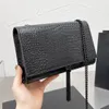 Designers Falp y Chain carteira Bolsa de choque de crocodilo com gravação em couro woc bolsa de ombro de ombro de ombro médio