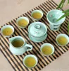 Чашки блюдцы TheEpot 9 Установите керамический чайный чай чашка костяной фарфор Gaiwan Sea Flopain Filter