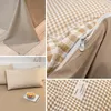 Set di biancheria da letto puro cover trapunta in terapia per tessile lavata in cotone cover 4pcs set di dispositivi a colori solidi non facile da sbiadire