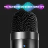 Microphones enregistrant le microphone du condenseur RVB pour ordinateur portable iPhone Android Computer Professional USB micro avec écouteurs pour le jeu en direct