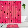 Shower Curtains Tropical Fruit Print Curtain Restaurant Kitchen Decoration Bathroom Non-Slip Bath Mats Carpet Home Decor Fabric