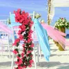 Decoratieve bloemen 4 bloembladen nep planten krans wisteria zijden kunstmatige bruiloft decoraties