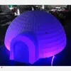 Utomhusaktiviteter 10m i diameter Uppblåsbar igloo Dome -tält med LED -ljusvit strukturverkstad för evenemangsfest bröllopsutställning Business Congress