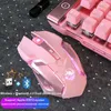 Muizen Oplaadbare Bluetooth Mouse -gamer voor computer RGB Gaming Mouse Wireless USB Mouse Silent Ergonomic Muse voor laptop PC MICE Y240407