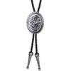 Bolo Ties Ties New Western Stable Horse Bolo Tie Foreign Trade Retro Shirt Chain Bolo Collar Rope Necklace Tie 240407