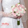 Fleurs décoratives 200 pcs Pink Light Artificial Rose Head de 6,5 cm / 2,56 pouces Fausse Flower Creative Decoration Wedding