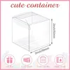 غلاف هدية 50/100pcs 5x5x5cm مربع بلاستيكي مربع مربع صناديق PVC الحلوى