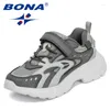 Casual schoenen bona 2024 ontwerpers lichte sneakers mesh ademende sportkinderen joggen wandelbestendig buitenkind