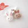 Keychains Lanyards Instagram Rabbit Cute Keychain Cartoon Doll Studentväska Pendant Plush Car Q240403