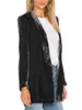 Costumes pour femmes Femmes décontractées Pleuche Blazer Couleur solide Open Front à manches longues Veste de la veste de loisirs Golden Velvet Cardigan Matefrein