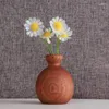 Vasi di fiore di legno Vaso fatto Minalismo fatto a mano Fiori secchi in legno Solido Piante vintage Pentola Ornamento Decorazioni per la casa